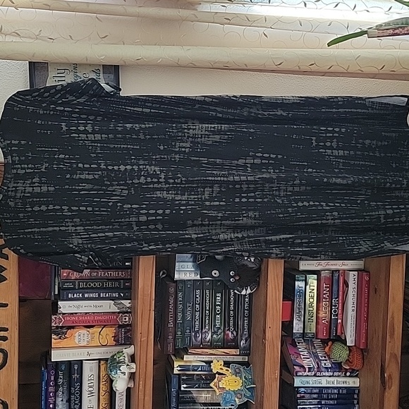 Torrid Black and Green Womens T-shirt Dress Spring Summer Casual Size 1 Tie Dye - Picture 4 of 7